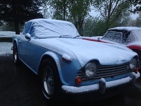 Triumph TR5 during the winter off season
